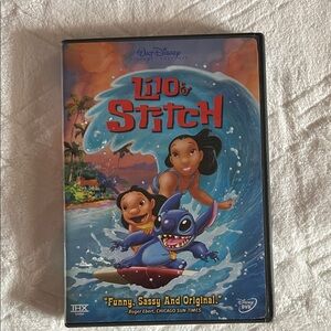 Disney Lilo & Stitch DVD with Blue and Black Cover